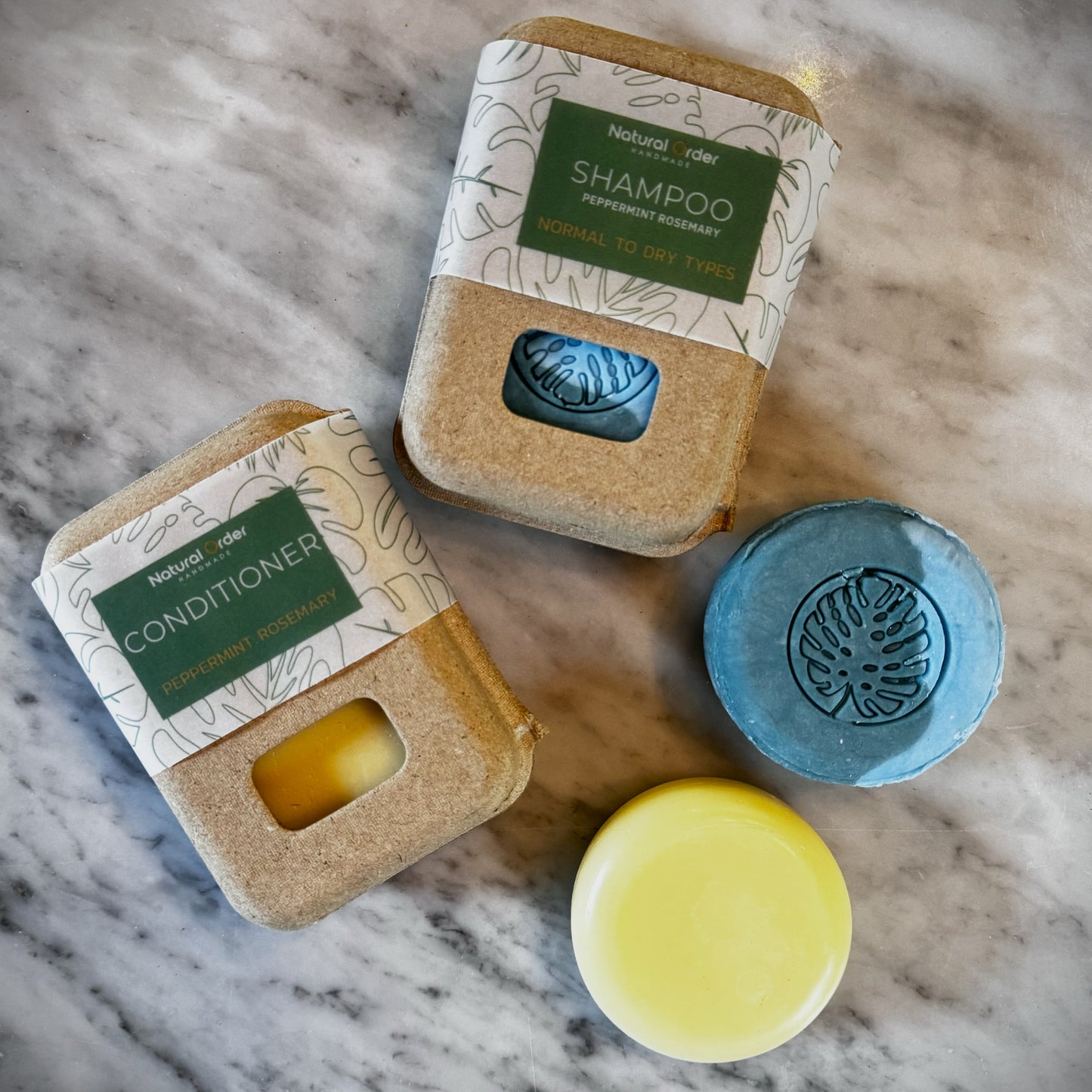 Shampoo + Conditioner Duo, Normal to Dry Types, Rosemary Mint