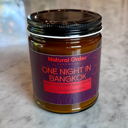 One Night In Bangkok, Soy + Coconut Wax Candle 8 ounce