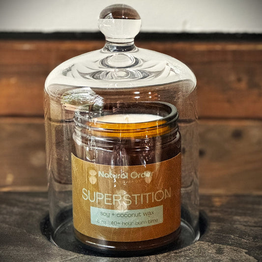 Superstition, Soy + Coconut Wax Candle 8 ounce